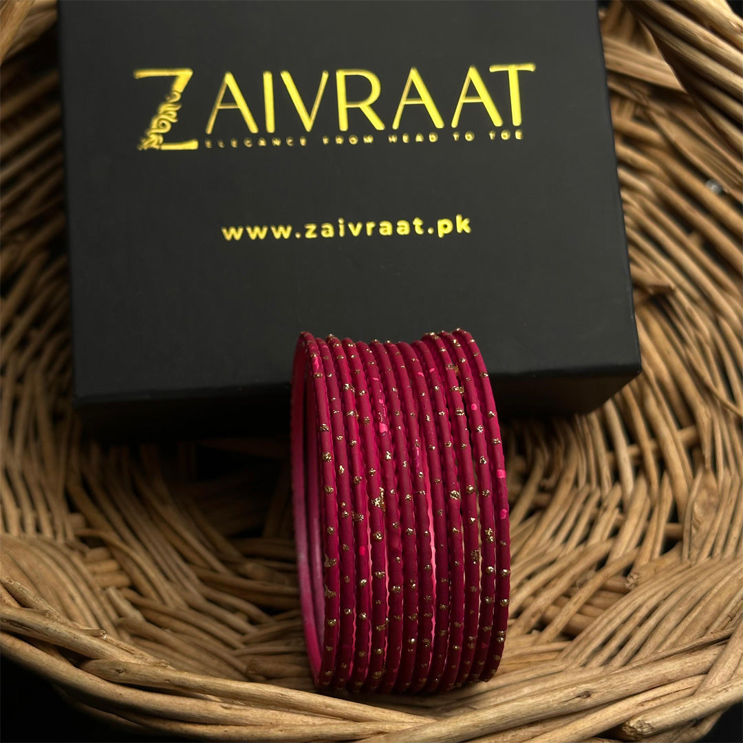 Dotted Metallic Bangles