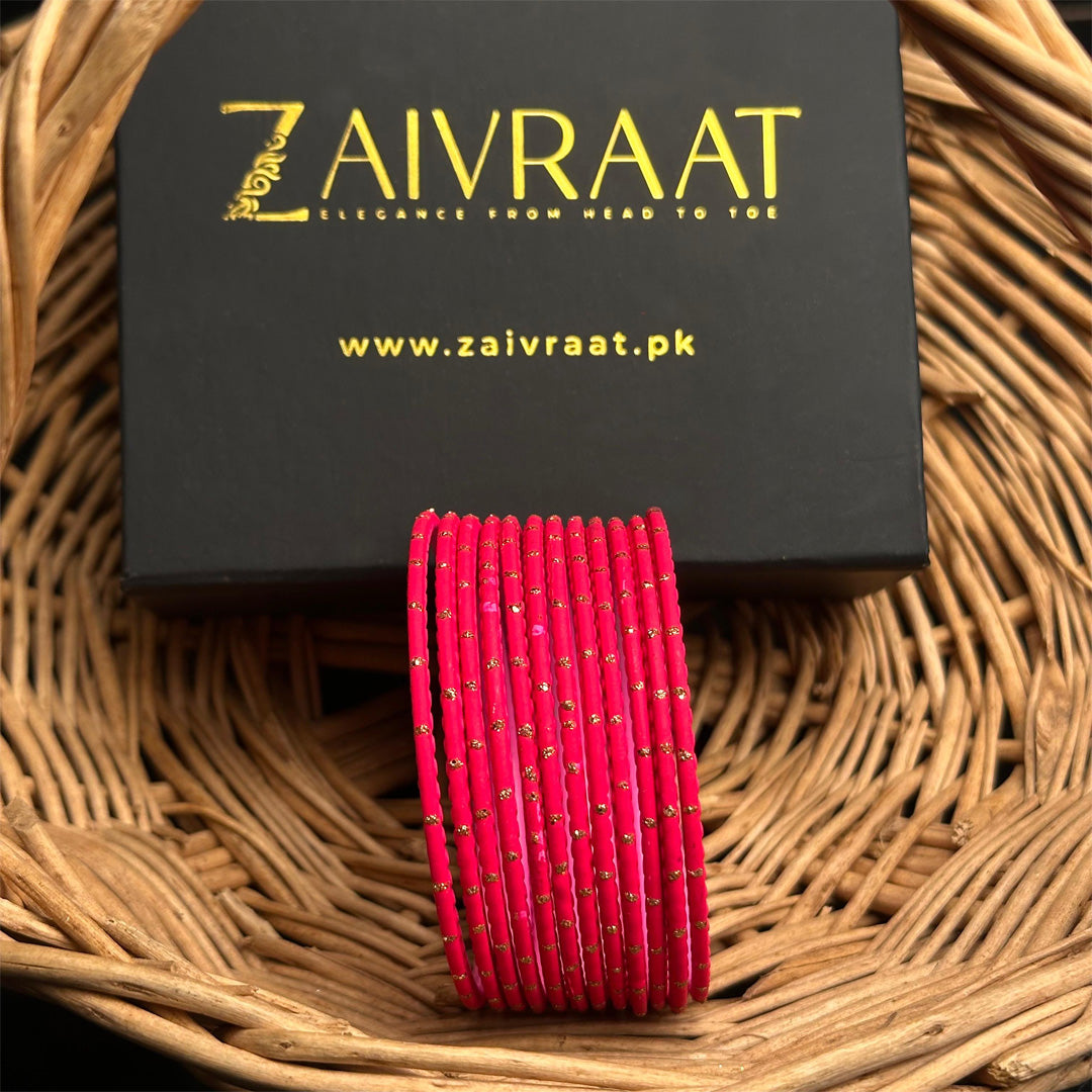 Dotted Metallic Bangles