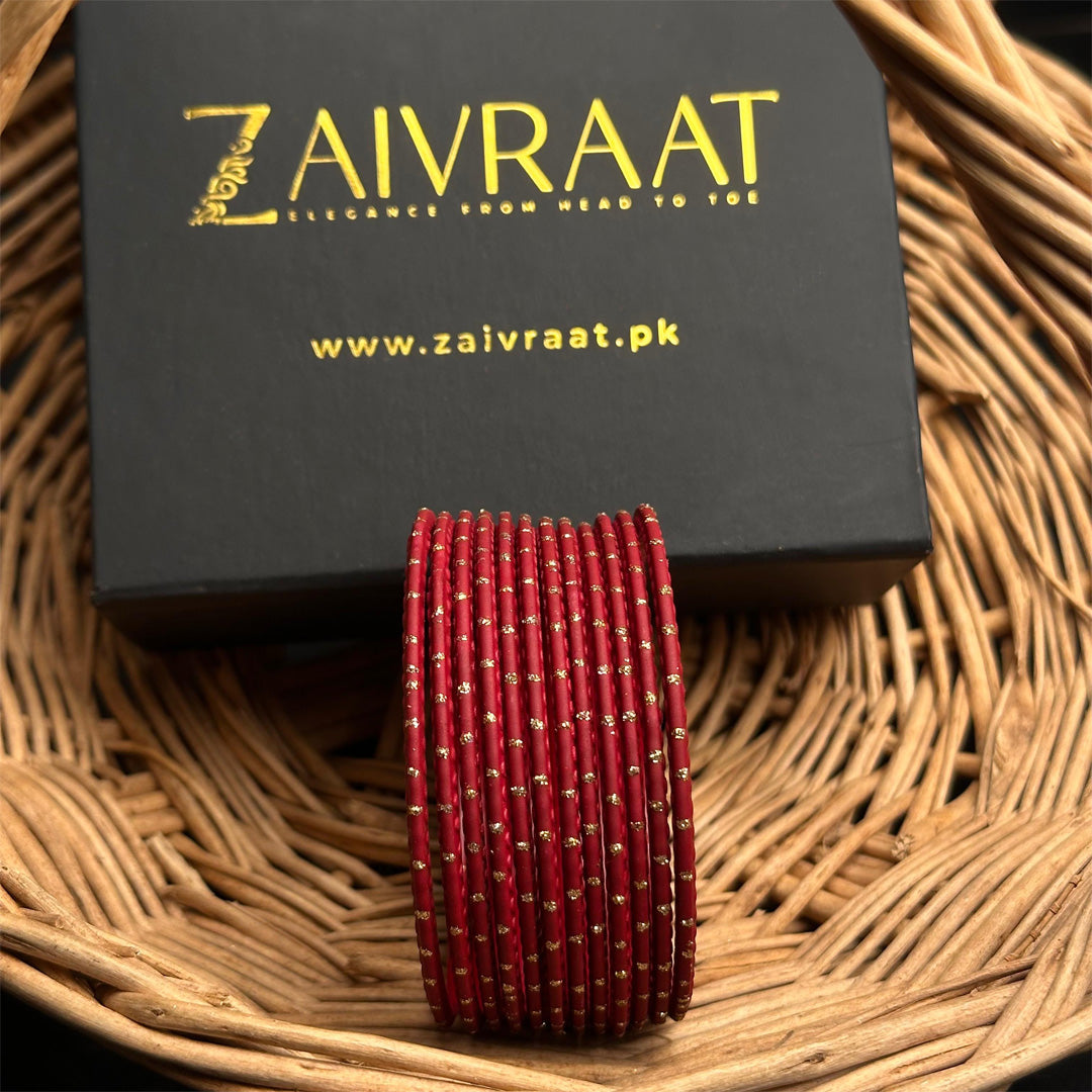 Dotted Metallic Bangles