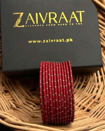 Dotted Metallic Bangles