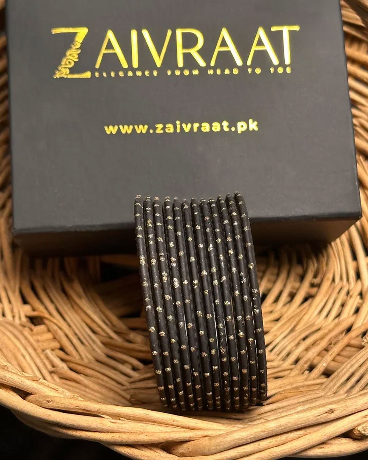 Dotted Metallic Bangles