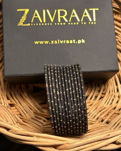 Dotted Metallic Bangles