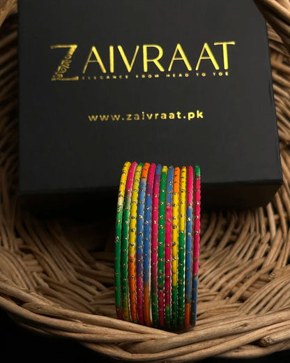 Dotted Metallic Bangles