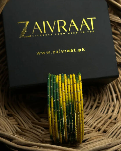 Dotted Metallic Bangles
