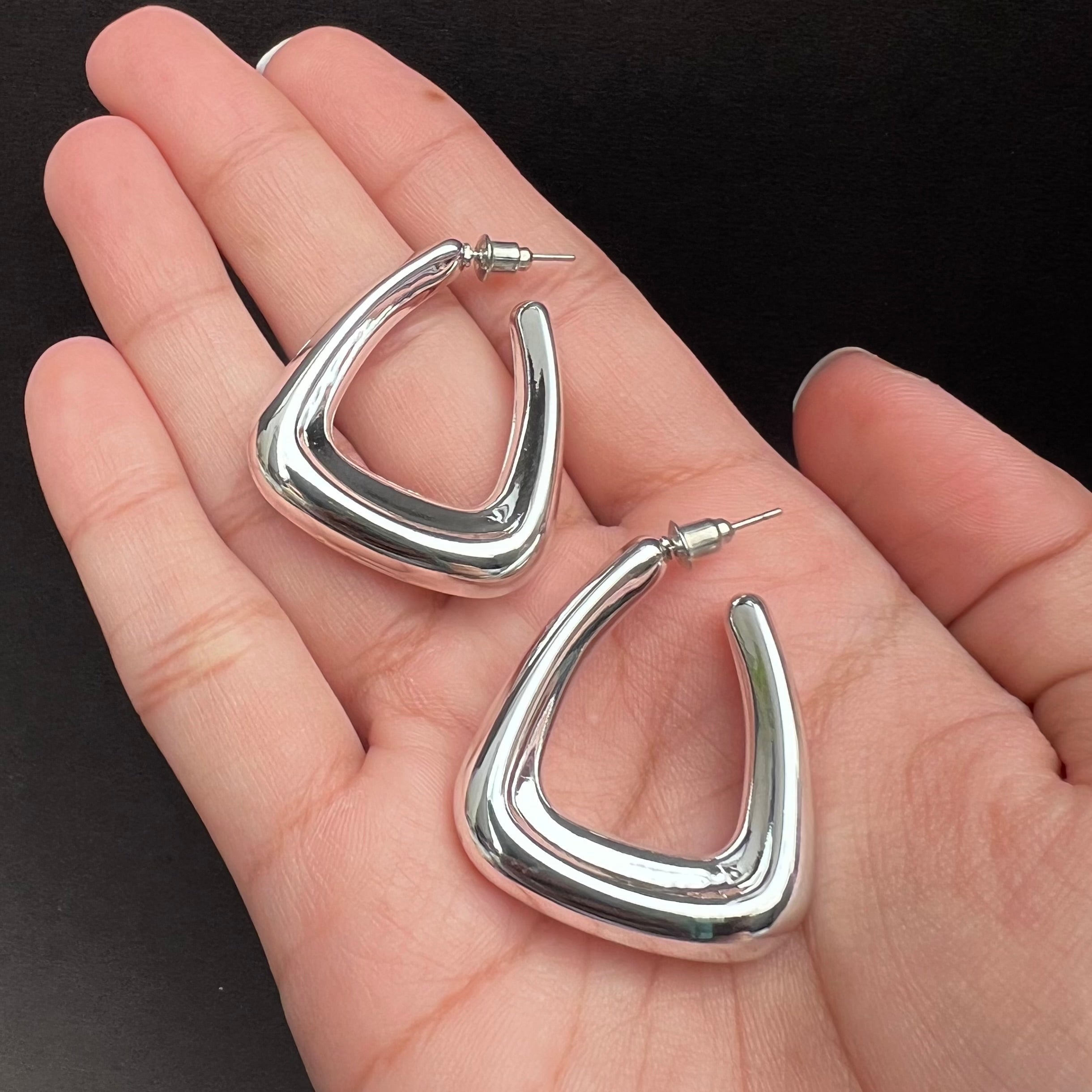 Zeina Silver hoops