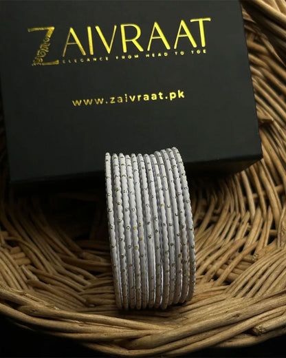Dotted Metallic Bangles