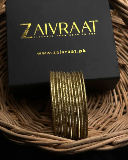 Dotted Metallic Bangles