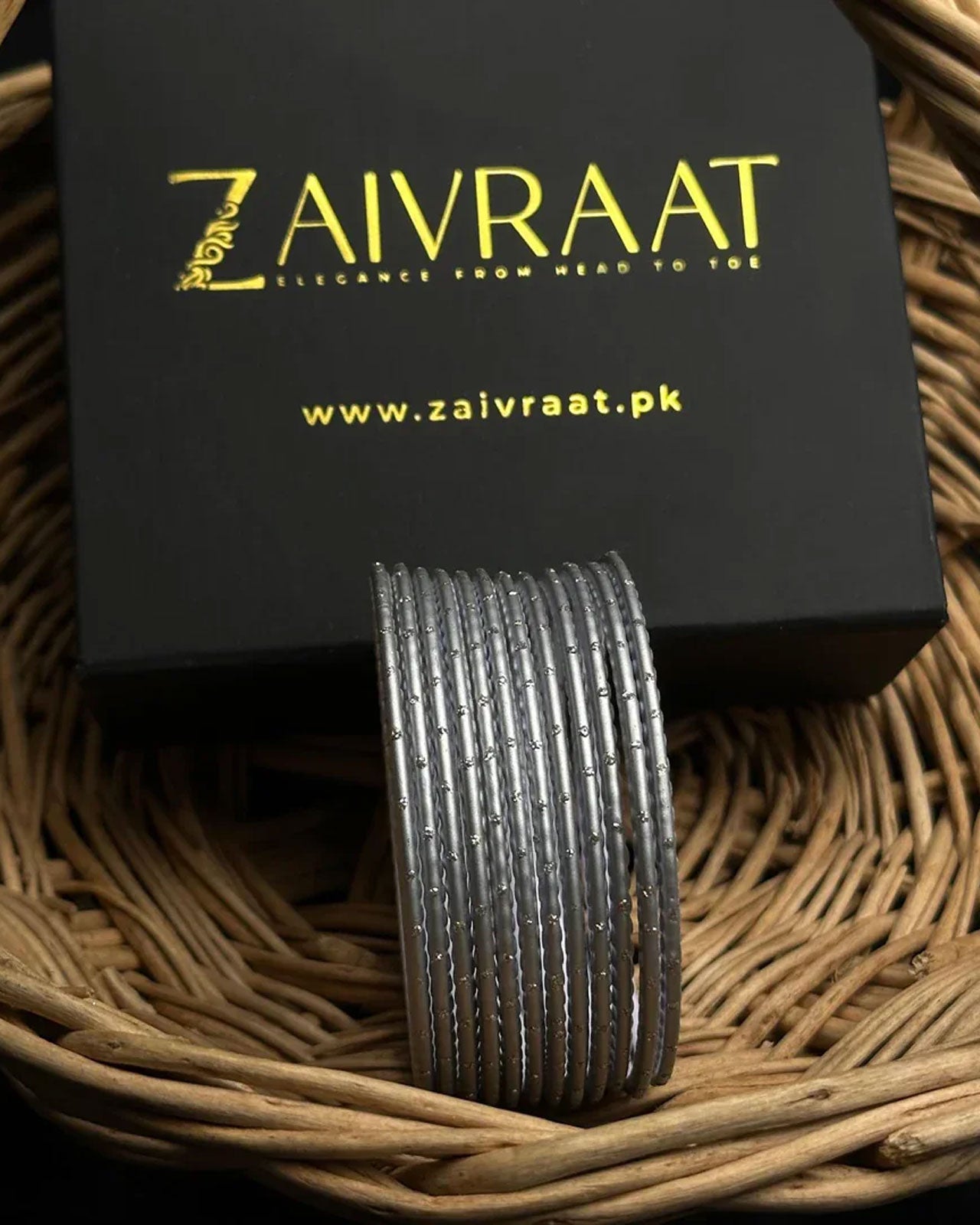 Dotted Metallic Bangles