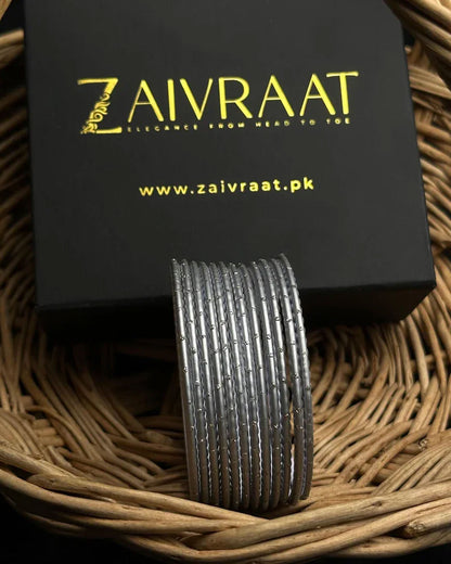 Dotted Metallic Bangles
