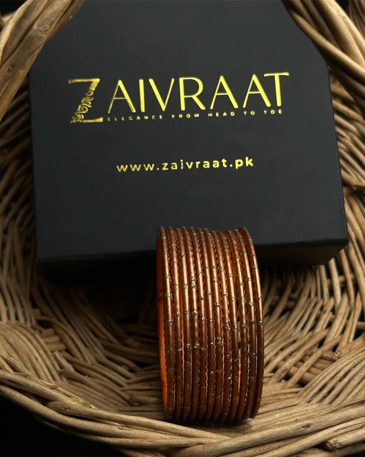 Dotted Metallic Bangles