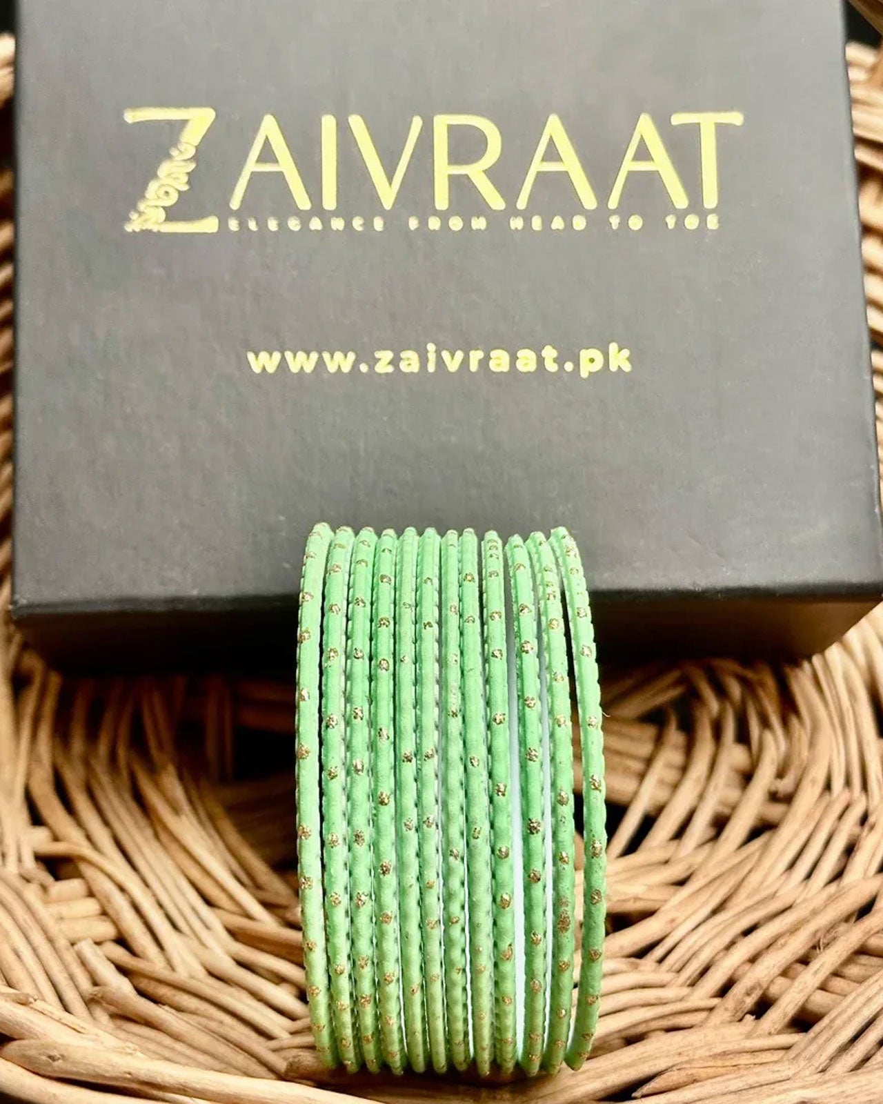 Dotted Metallic Bangles