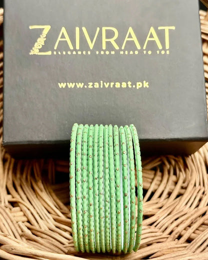 Dotted Metallic Bangles