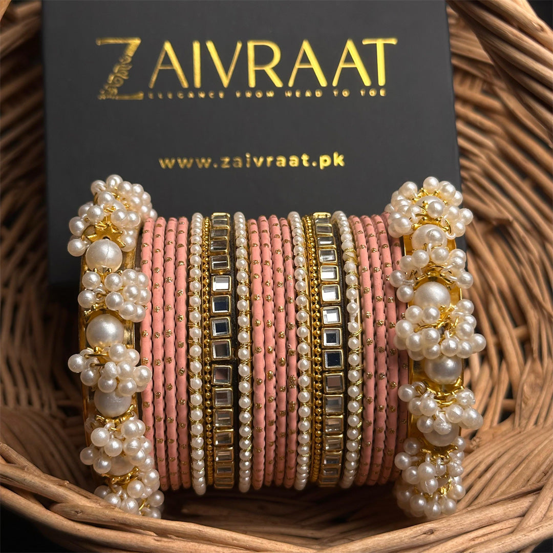 Zewrak - Square Kundan Bangle Set