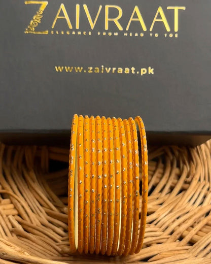 Dotted Metallic Bangles