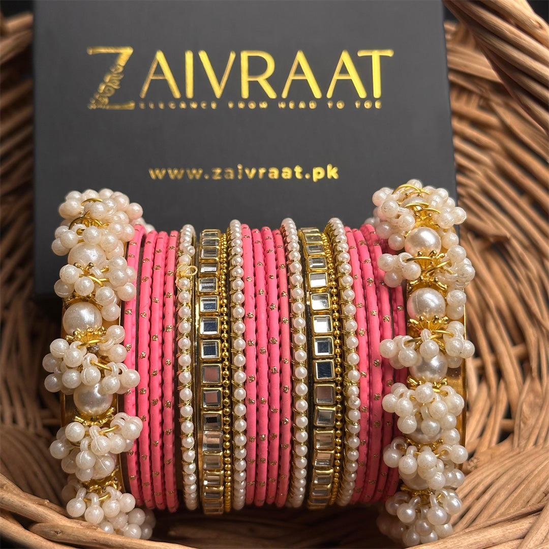 Zewrak - Square Kundan Bangle Set