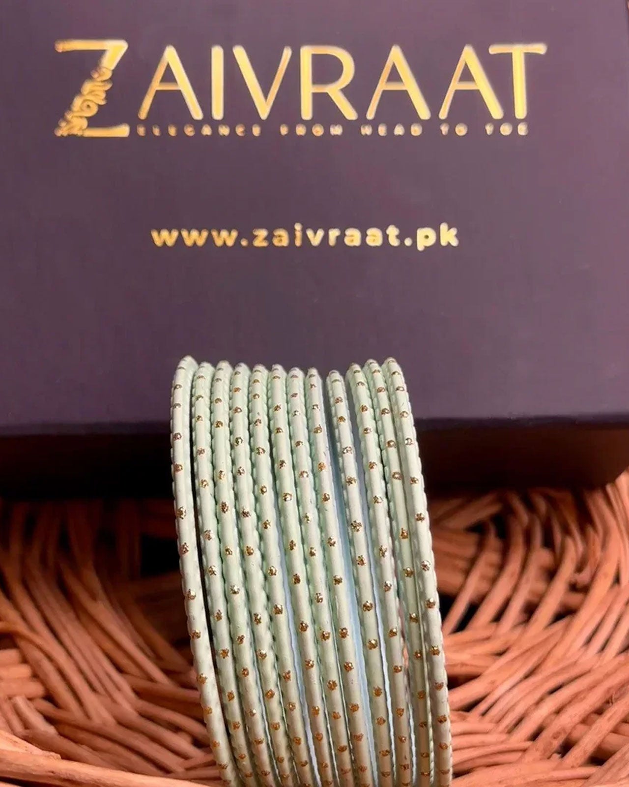 Dotted Metallic Bangles