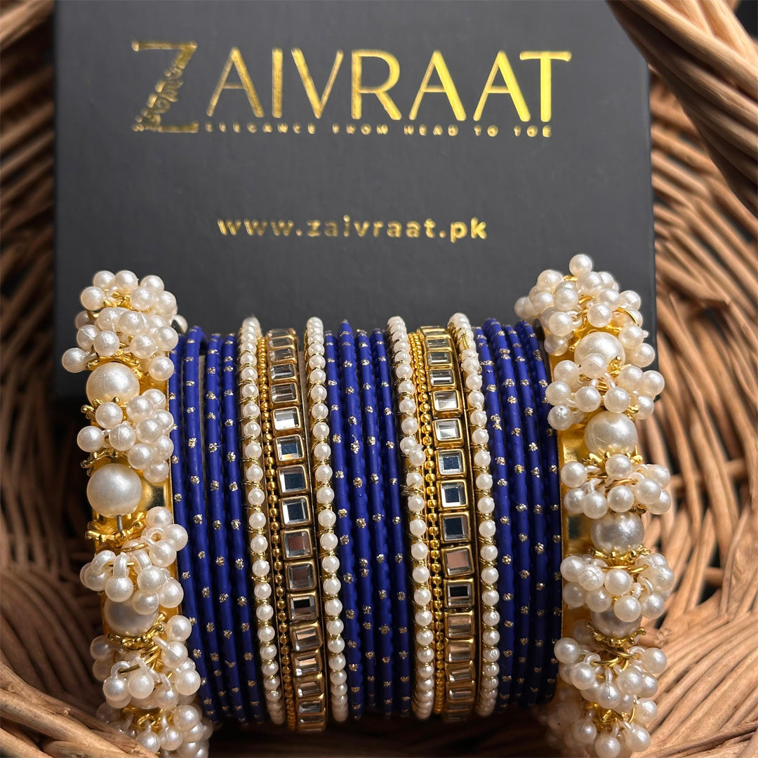 Zewrak - Square Kundan Bangle Set