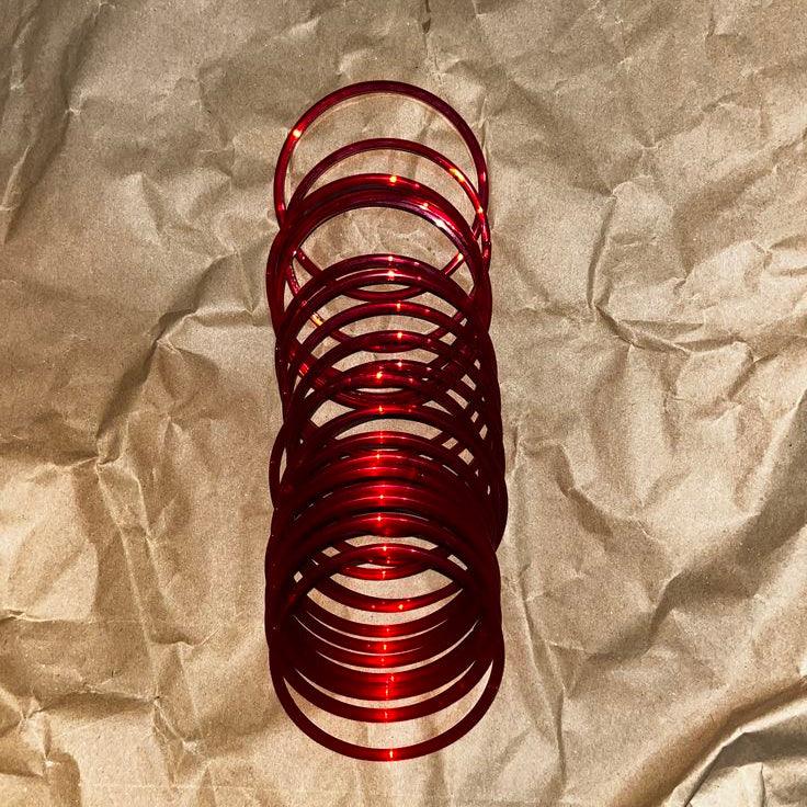 Maya Ali Inspired Red Glass Bangles - Zaivraat