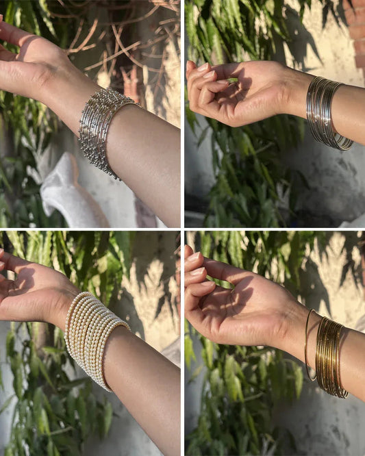 Steel Bangles Deal (4 Set of 12 Bangles) - Zaivraat