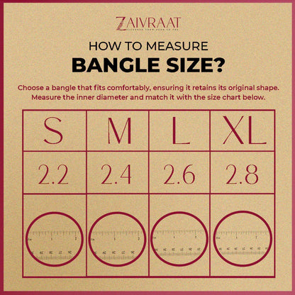 Zewrak - Triangle Kundan Bangles Set - Zaivraat