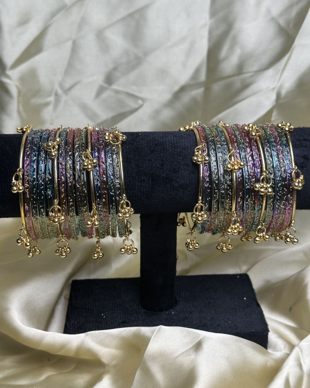 Kashmiri Bangles (Multi - Golden)