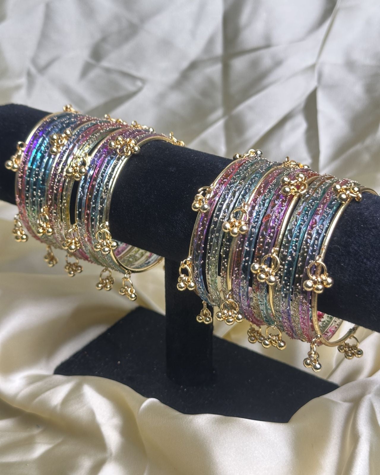 Kashmiri Bangles (Multi - Golden)