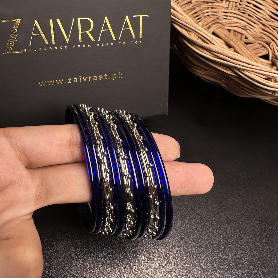 Sitara Glass Bangles (Blue)