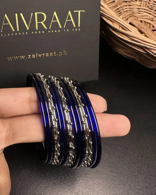 Sitara Glass Bangles (Blue)