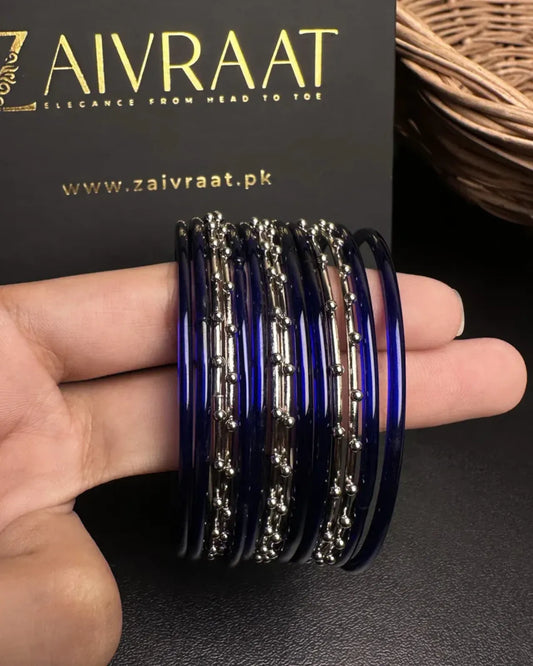 Sitara Glass Bangles (Blue)