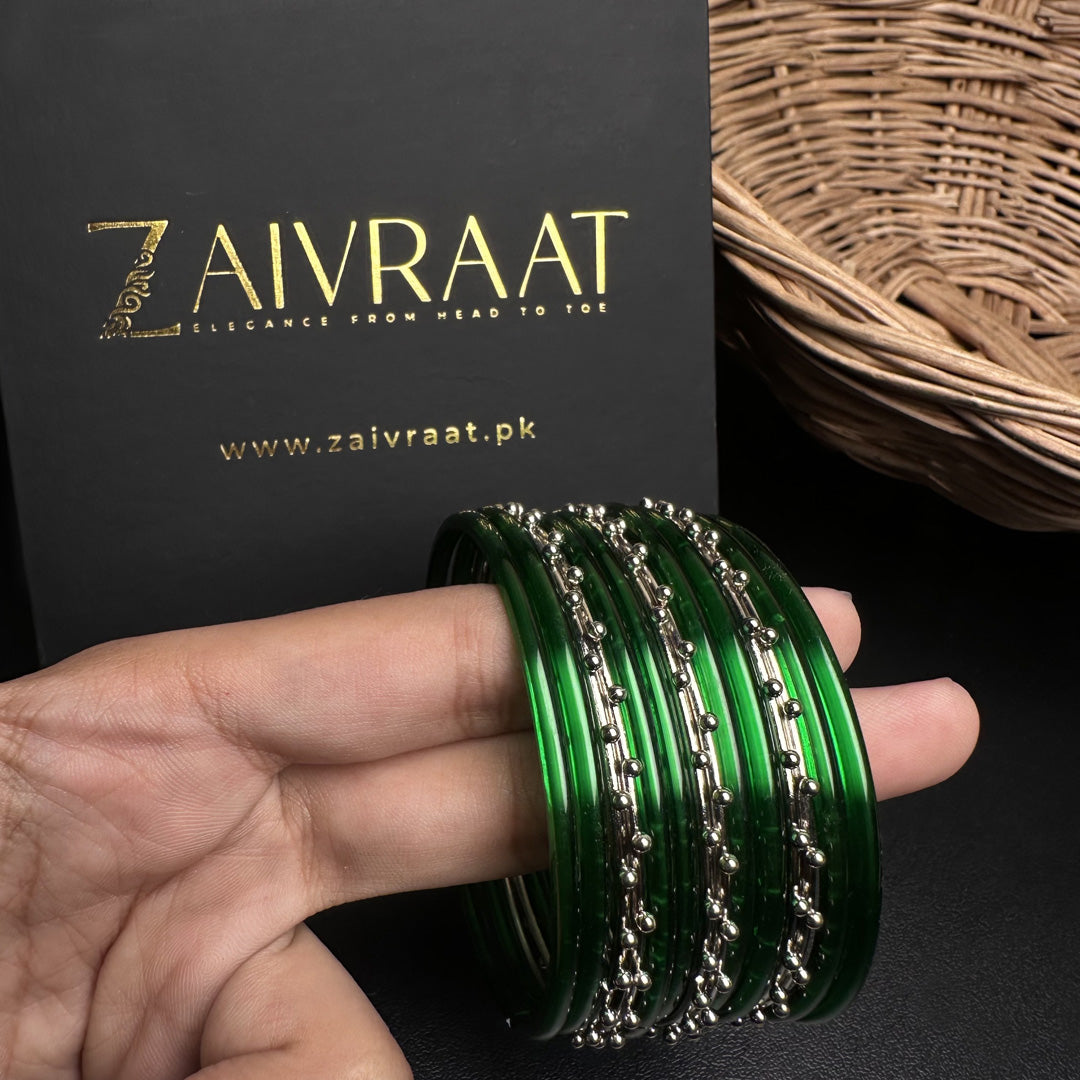 Sitara Glass Bangles (Green)