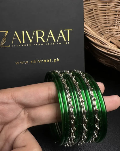 Sitara Glass Bangles (Green)