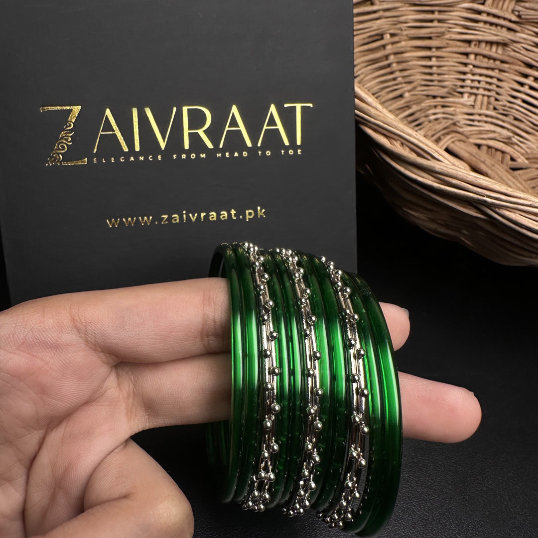 Sitara Glass Bangles (Green)