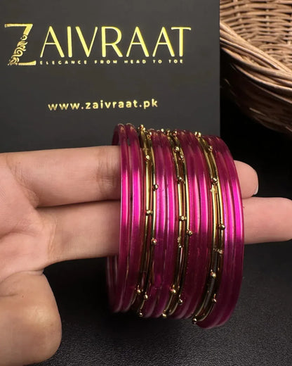 Naaz Glass Bangles (Pink)