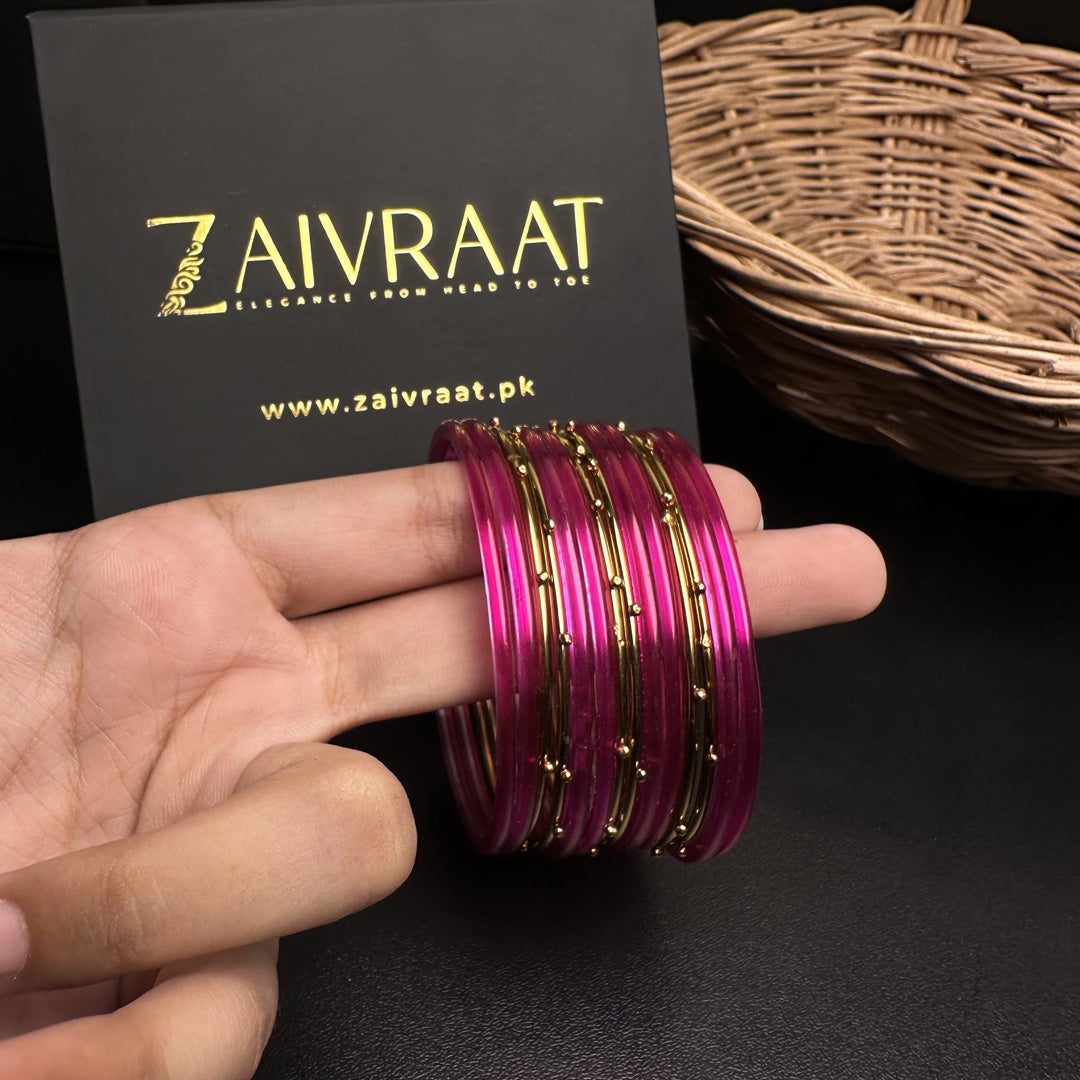 Naaz Glass Bangles (Pink)