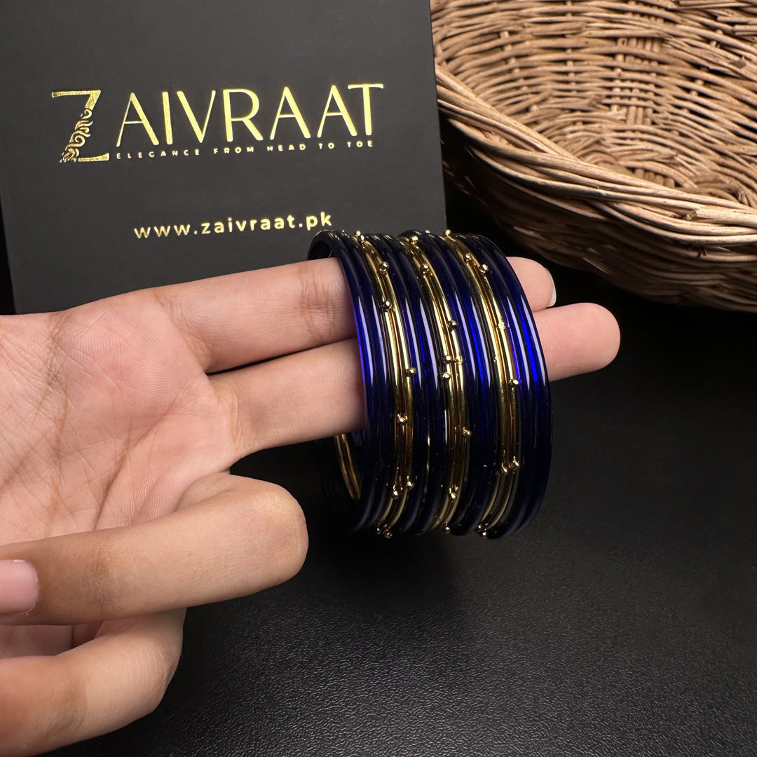 Naaz Glass Bangles (Blue)