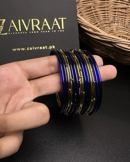 Naaz Glass Bangles (Blue)