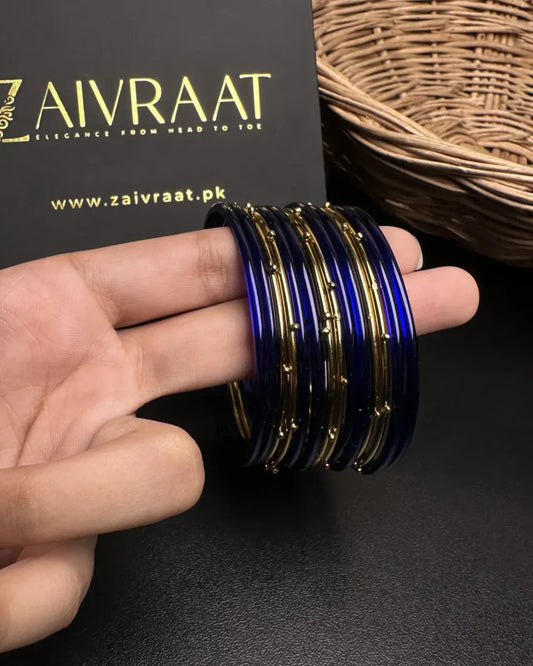 Naaz Glass Bangles (Blue)