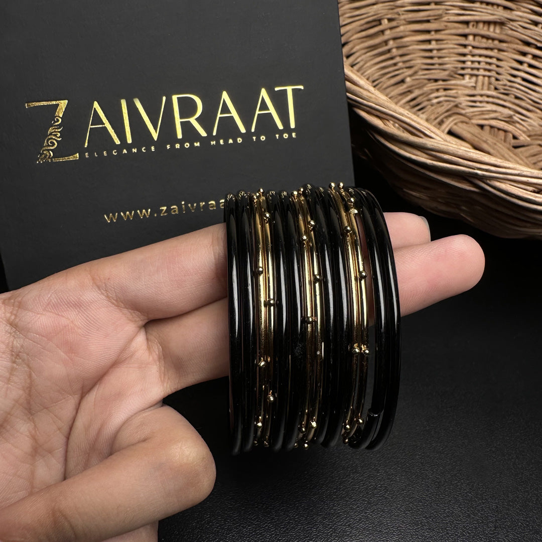 Naaz Glass Bangles (Black)