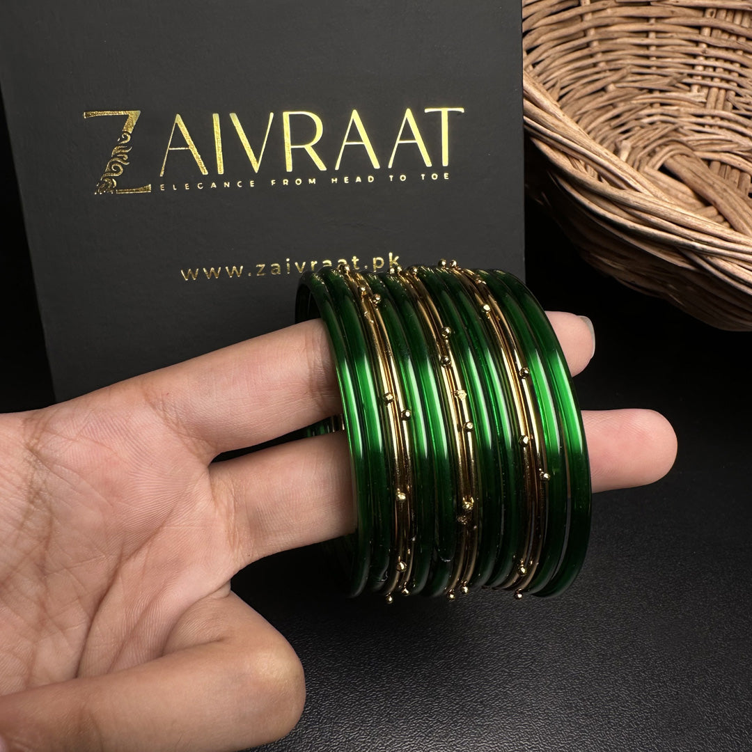 Naaz Glass Bangles (Green)