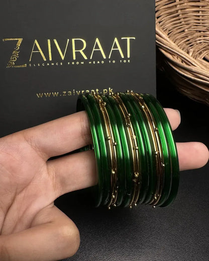 Naaz Glass Bangles (Green)