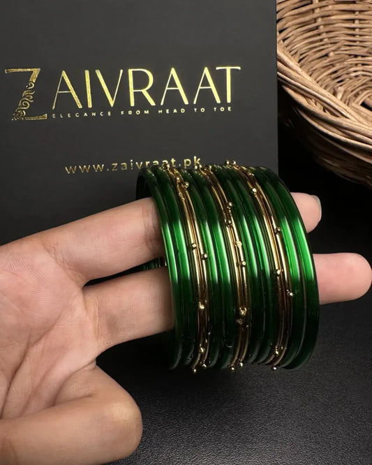 Naaz Glass Bangles (Green)