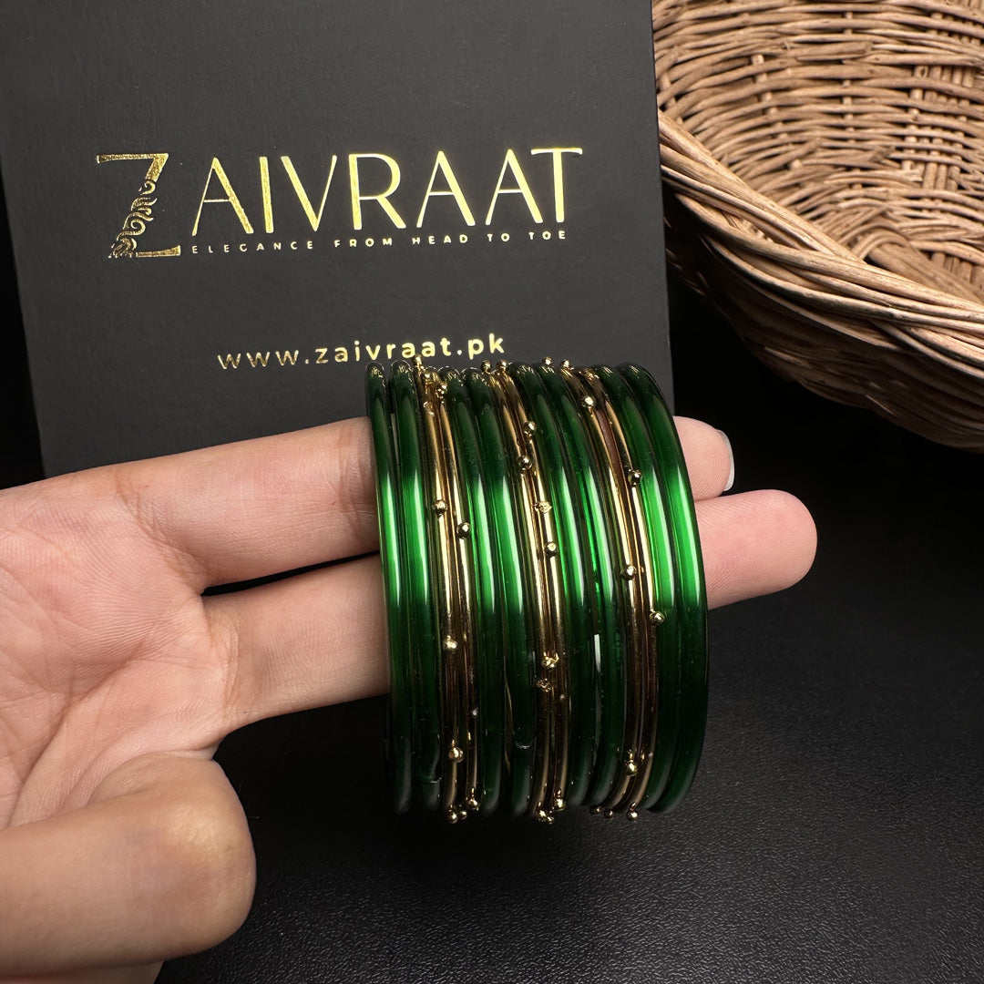 Naaz Glass Bangles (Green)