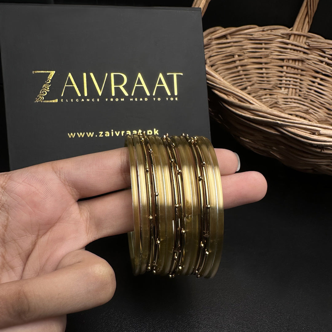 Naaz Glass Bangles (Gold)