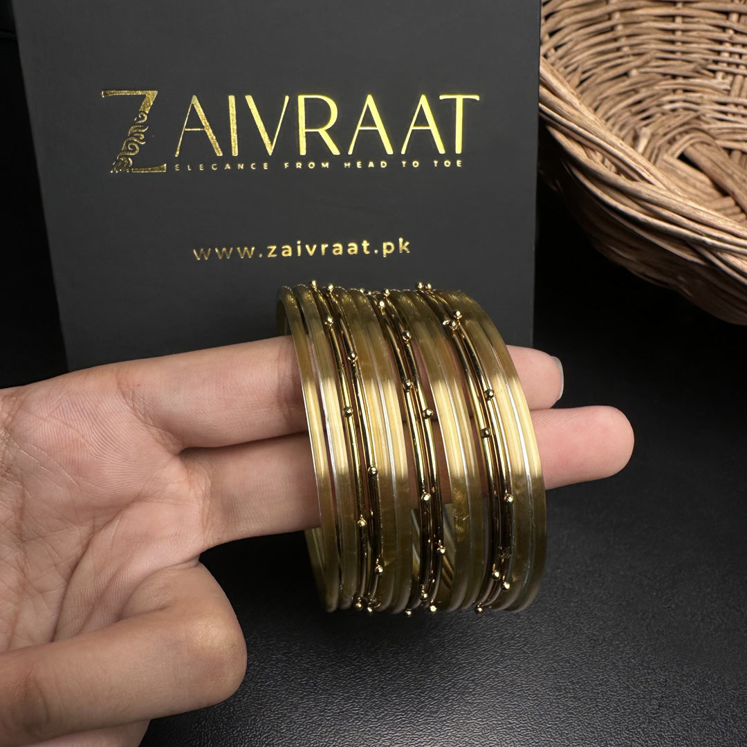 Naaz Glass Bangles (Gold)