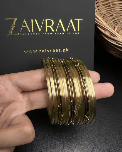 Naaz Glass Bangles (Gold)