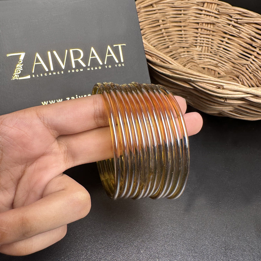Aaina Glass Bangles (Gold)