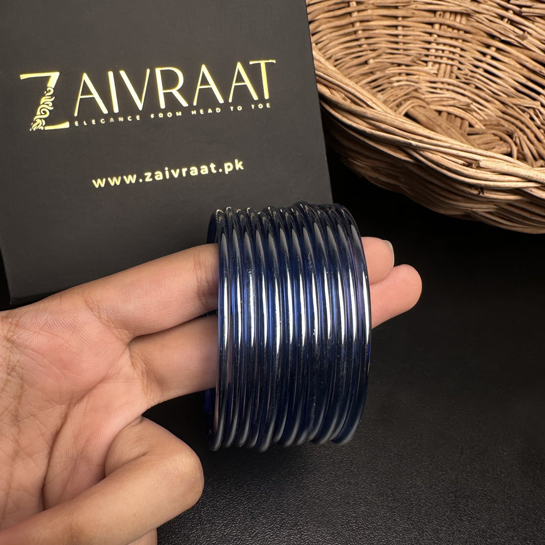 Aaina Glass Bangles (Blue)