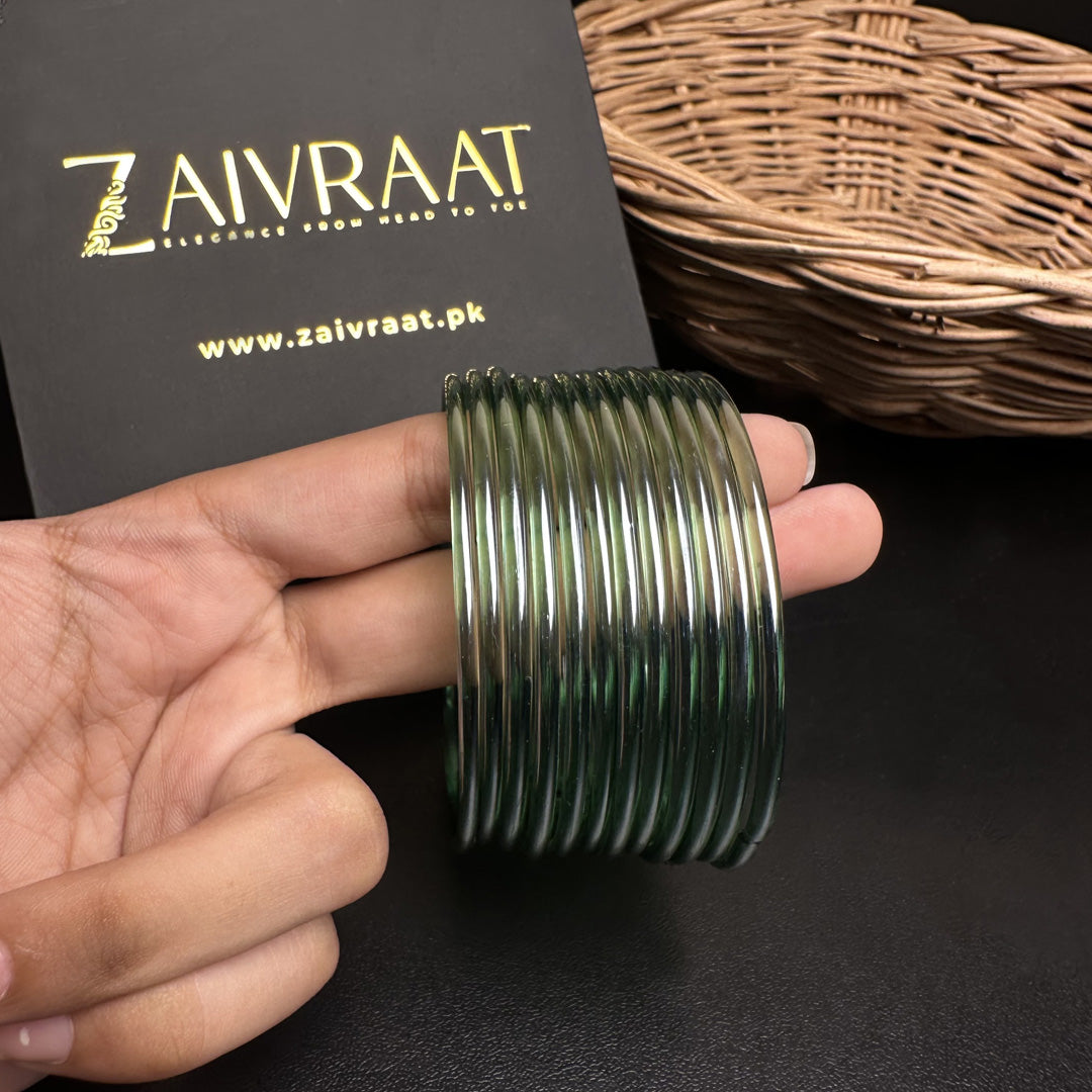 Aaina Glass Bangles (Green)