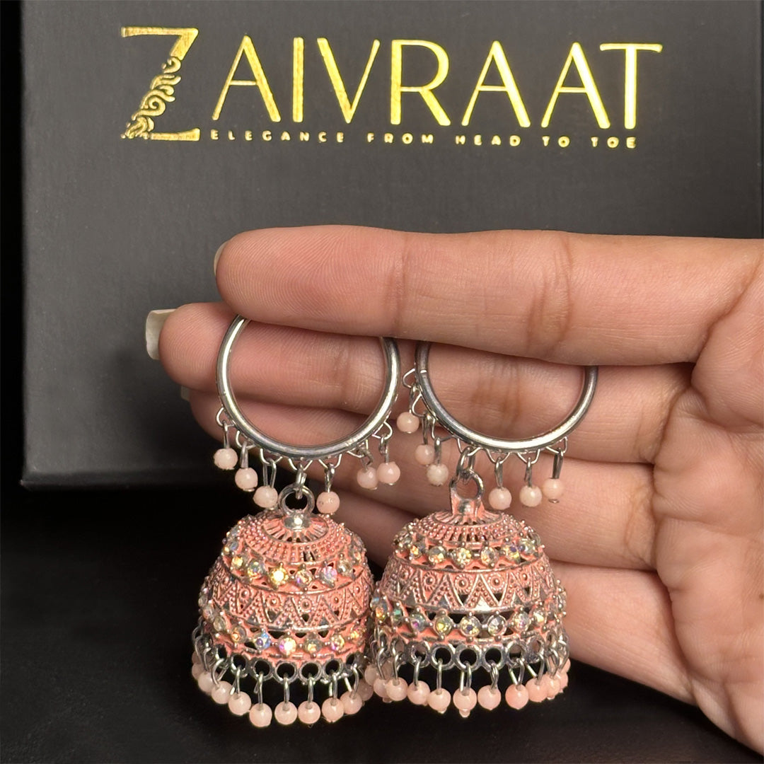 Peach Oxidized  Jhumka