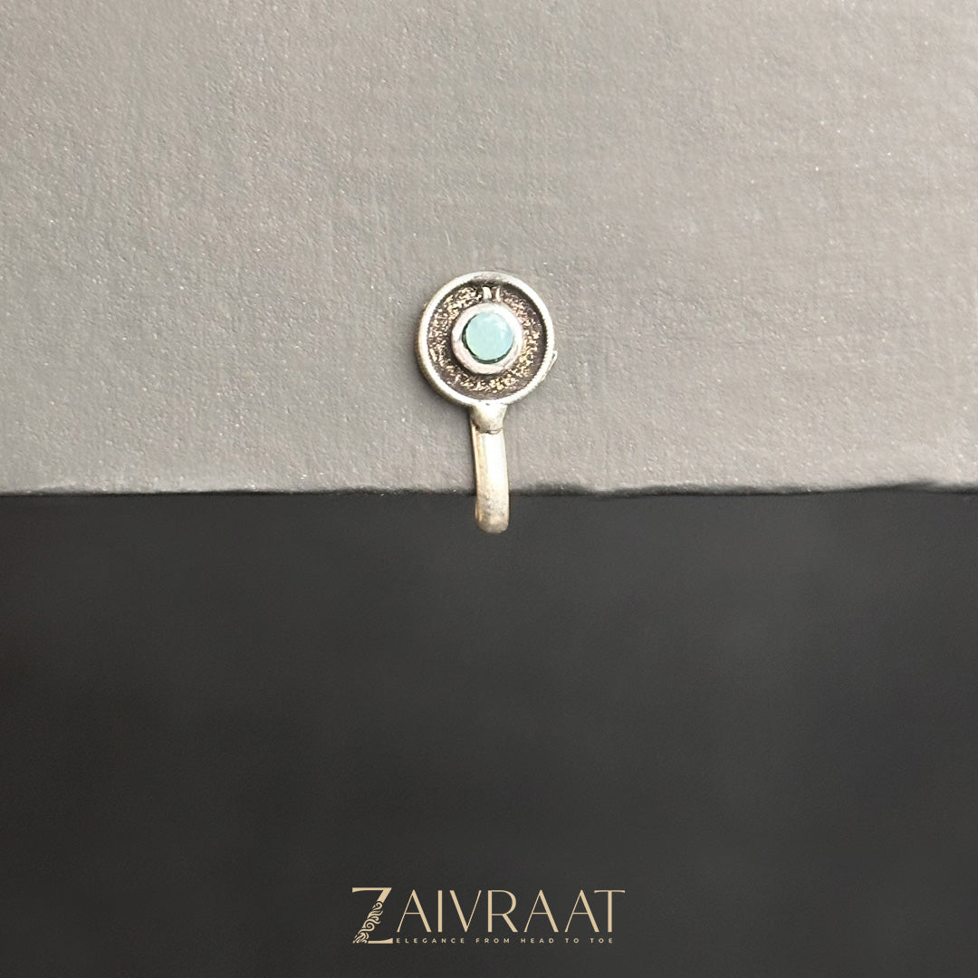 Daaira - Antique Nose Ring (Aqua)